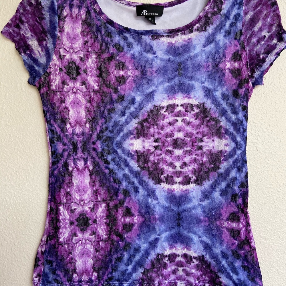 Lace Tie-Dye Shirt